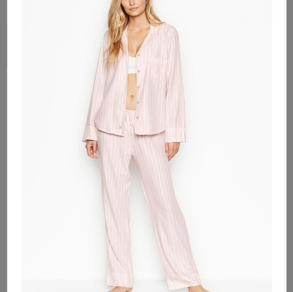 Cozy Pink Coquette Flannel Pajamas | Victoria's Secret